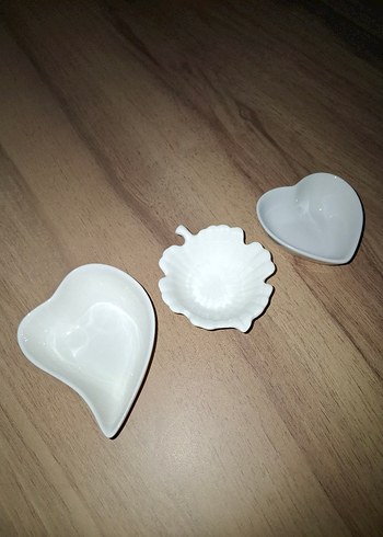 Porselen 3 lü mini ikramlık - Görsel 8