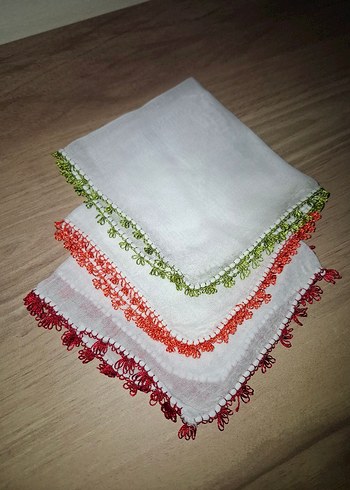 El yapımı iğne oyası Bebek mendili - Görsel 3