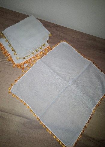 İğne oyası bebek mendili - Görsel 5