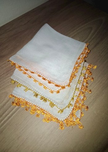 İğne oyası bebek mendili - Görsel 4