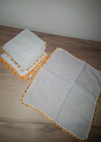 İğne oyası bebek mendili - Görsel 3