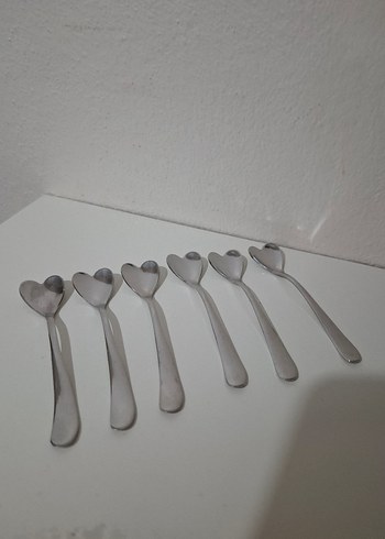 Kalp Uçlu 6 Parça Çay Kaşığı Seti - Görsel 3
