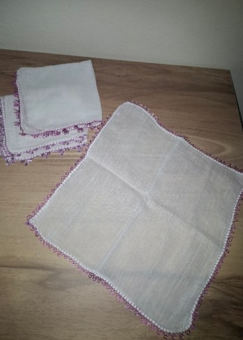 İğne oyası bebek mendili - Görsel 4