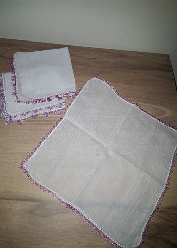 İğne oyası bebek mendili - Görsel 5