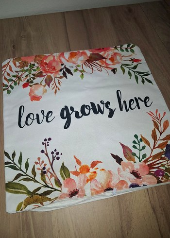 Çiçek Desenli Bohem Çok Renkli Kırlent Kılıfı - Görsel 5