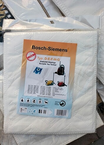 Bosh,Siemens Profilo süpürge bez toz torbası pakette 5 adet mevc