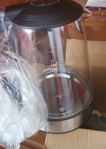 Diğer Mandine Işıklı Elektrikli Su Isıtıcısı Gri
