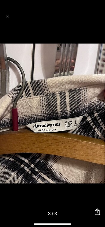 l Beden Stradivarius kareli gömlek