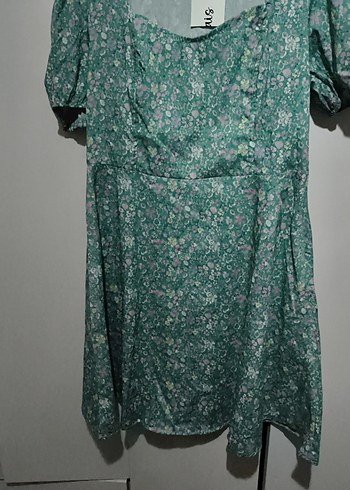 LC Waikiki Bohem Yeşil Midi Elbise