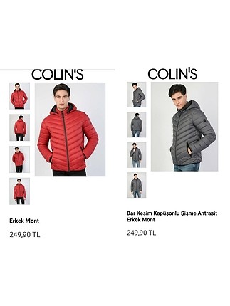 Colin's colins erkek bordo mont