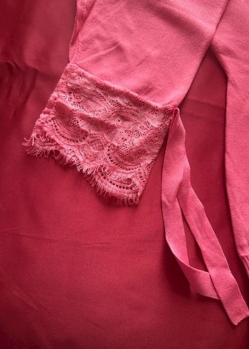 Diğer Dantel Detaylı Pembe Kadın Triko Kazak sıfırdır