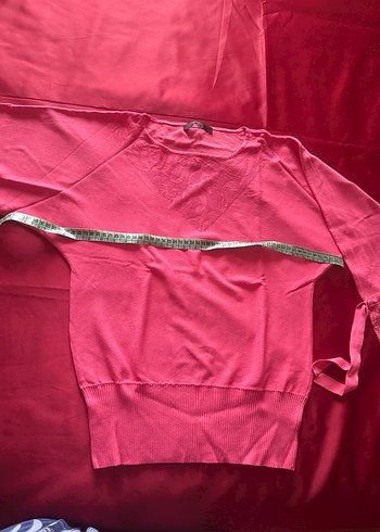 m Beden Dantel Detaylı Pembe Kadın Triko Kazak sıfırdır