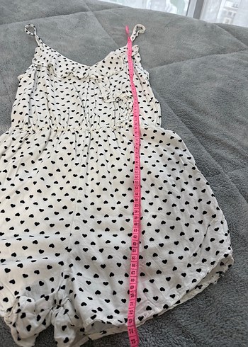 Kız çocuk Puantiye Desenli Kolsuz Beyaz Tulum - Görsel 5