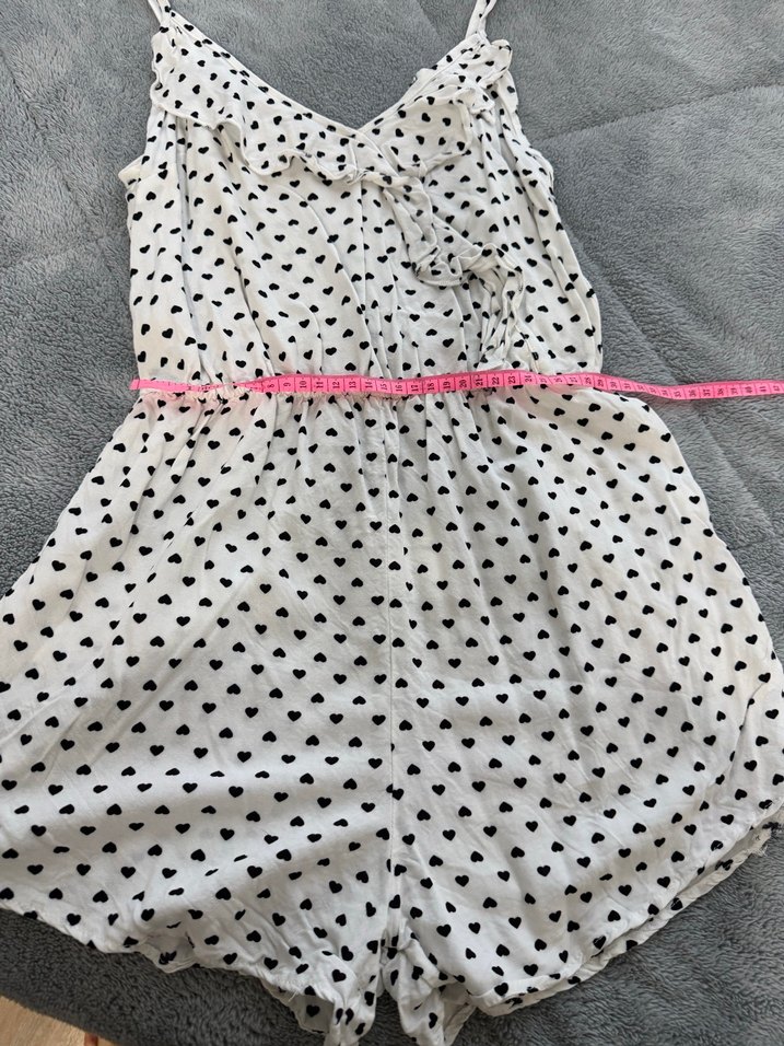 Kız çocuk Puantiye Desenli Kolsuz Beyaz Tulum - Görsel 3