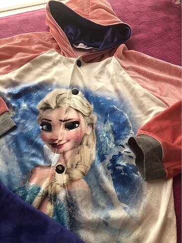 Diğer Kız çocuk frozen elsalı Kadife eşofman takımı