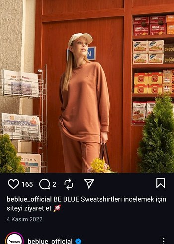 Be Blue Pembe Tonu Uzun Kollu Salaş Kadın Eşofman Takımı