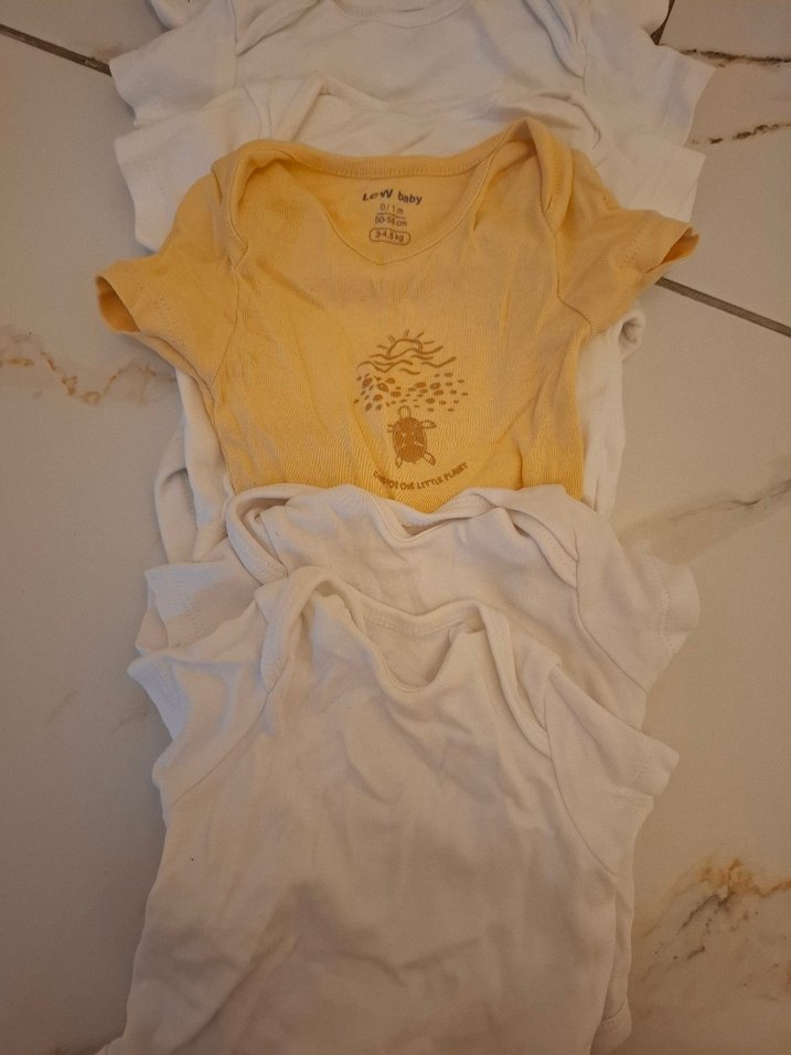 Bebek Erkek Kısa Kollu Beyaz Body - Görsel 2