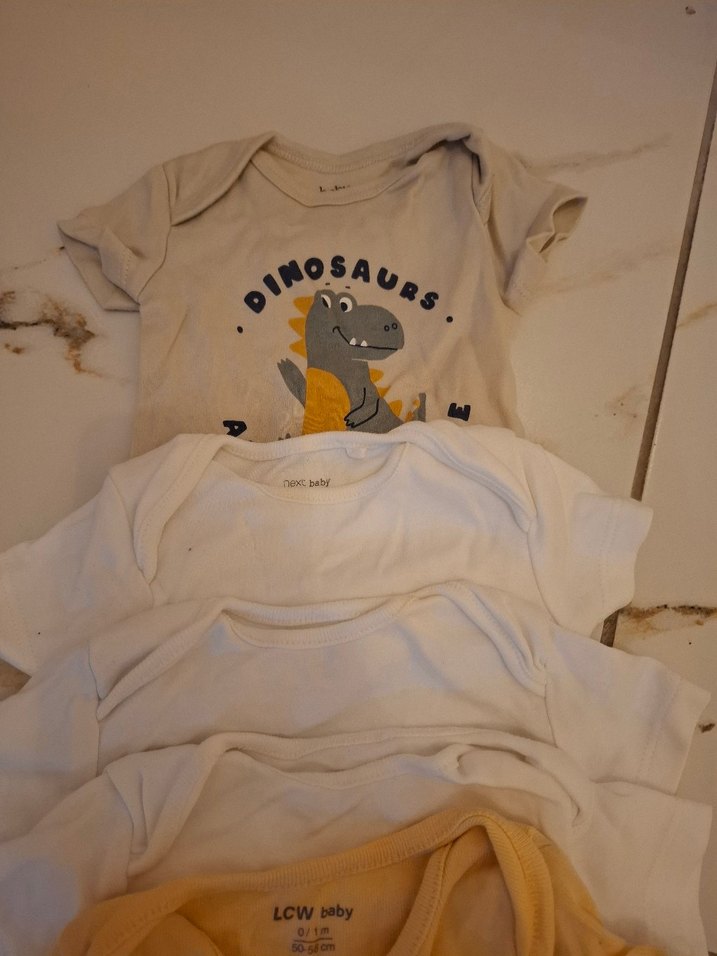 Bebek Erkek Kısa Kollu Beyaz Body - Görsel 3