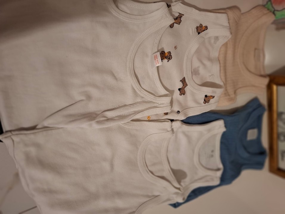 Erkek Bebek Kolsuz Pamuklu Body - Görsel 4