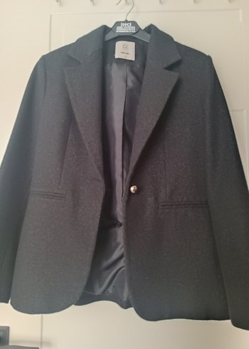 Gri Yün Kadın Ofis Blazeri - Görsel 3