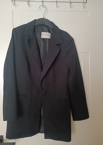 Siyah Kadın Midi Blazer Ceket - Görsel 2