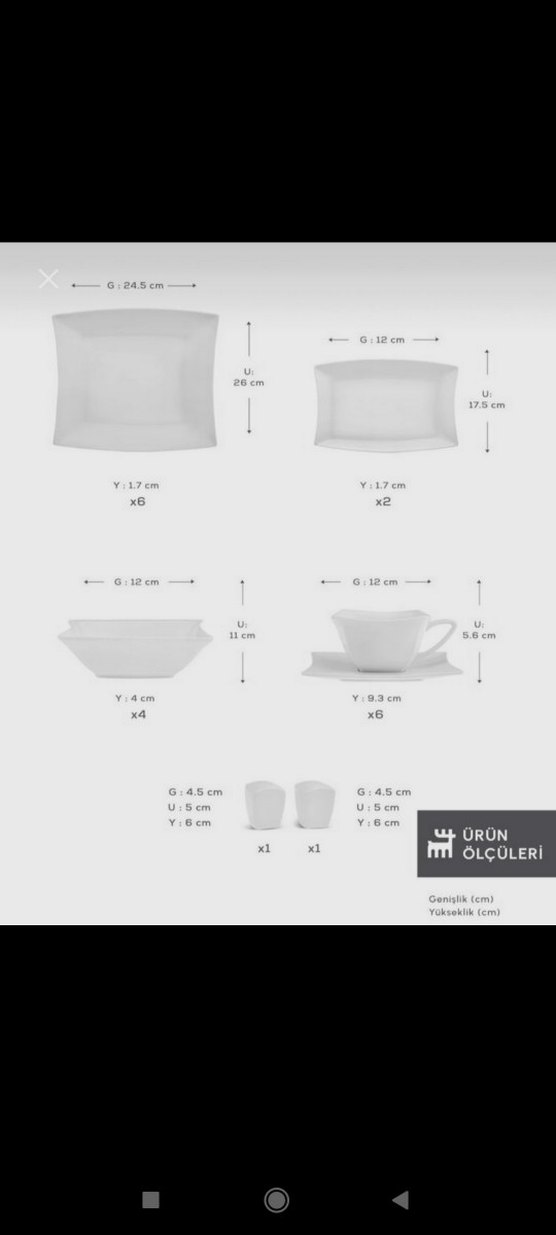 Beyaz Yemek Takımı Seti - Görsel 2