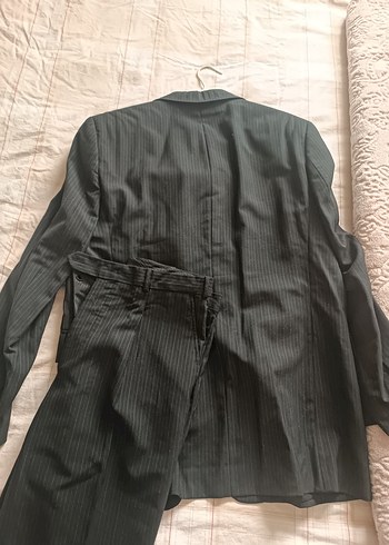 Gri Düz Desenli Erkek Kumaş Takım Elbise - Görsel 2