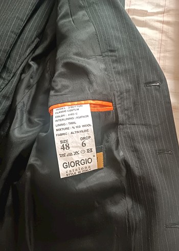 Gri Düz Desenli Erkek Kumaş Takım Elbise - Görsel 3