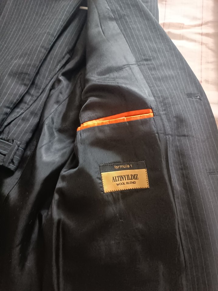 Gri Düz Desenli Erkek Kumaş Takım Elbise - Görsel 4