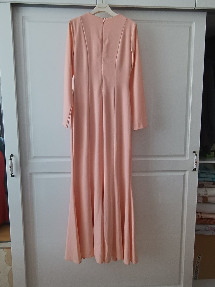 Diger Kadın Pembe Uzun Kollu Uzun Elbise - Görsel 2