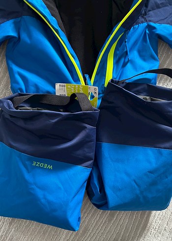 Erkek Bebek Mavi Fermuarlı Kayak Tulumu - Görsel 4