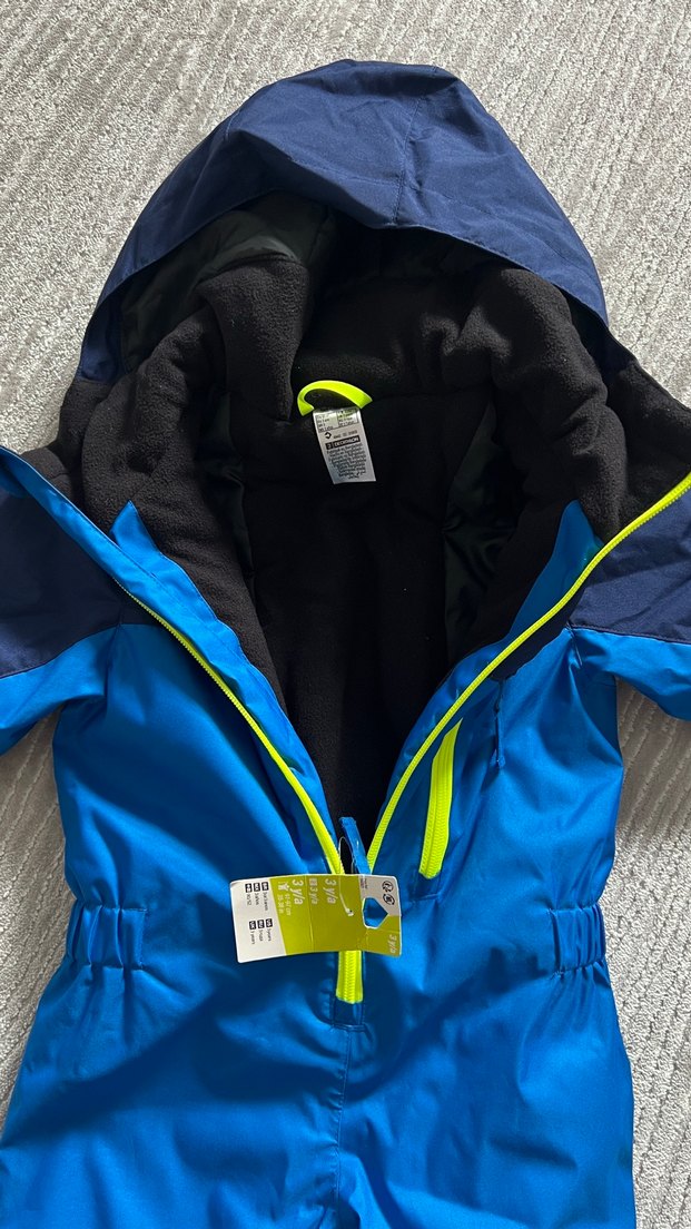 Erkek Bebek Mavi Fermuarlı Kayak Tulumu - Görsel 2