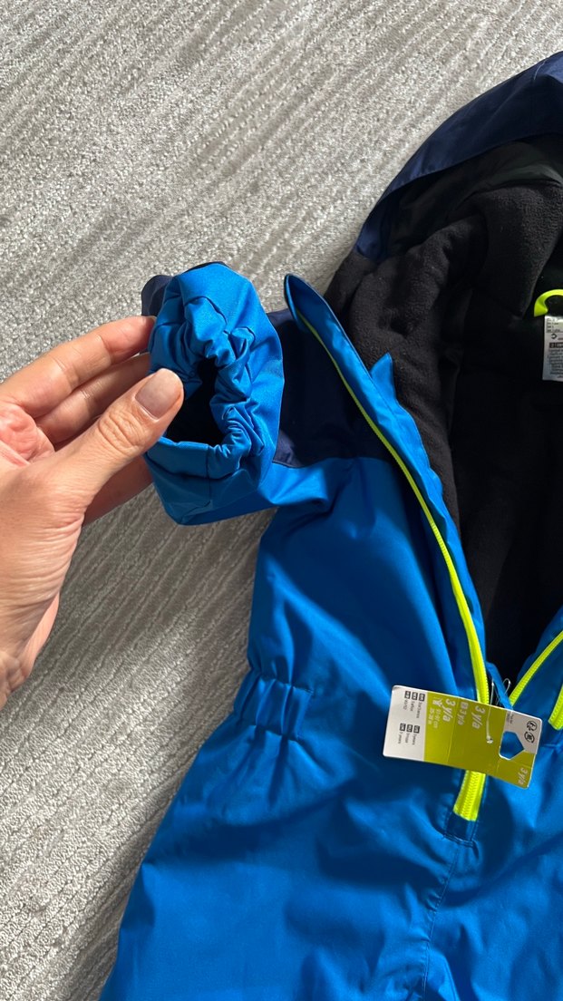 Erkek Bebek Mavi Fermuarlı Kayak Tulumu - Görsel 3