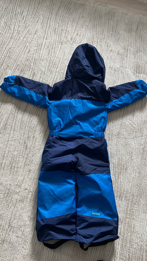 Erkek Bebek Mavi Fermuarlı Kayak Tulumu - Görsel 5