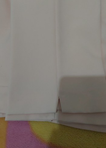 44 Beden pembe Renk Düğmeli Pembe Midi Kumaş Kadın Pantolon
