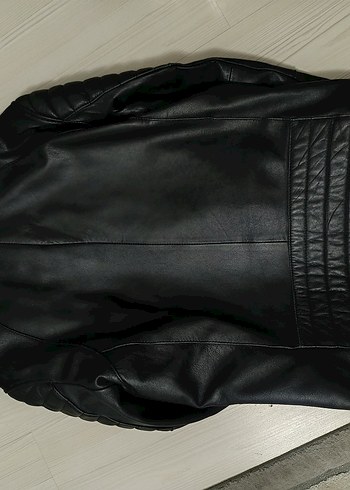 Siyah Erkek Deri Biker Ceket - Görsel 3