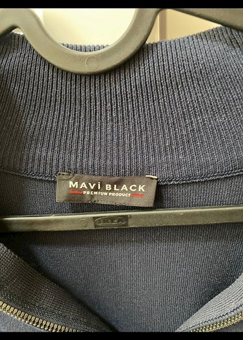 Mavi Lacivert Yarım Fermuarlı Erkek Sweatshirt