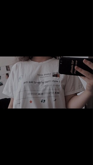 Kanye West (I wish I had a friend like me.) twiti baskili tişört