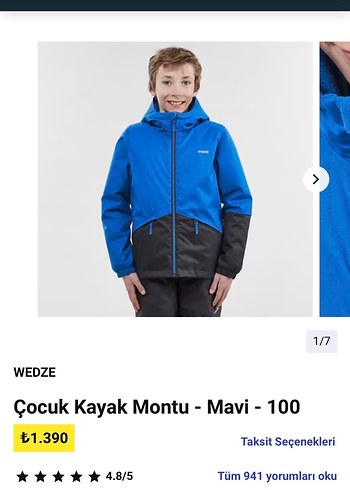 WEDZE Çocuk Kayak Pantolonu Siyah 6-14 Yaş - Görsel 2