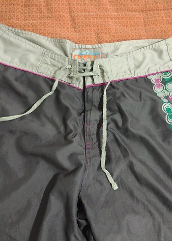 Bohem Gri Bağcıklı Mini Şort - Görsel 2