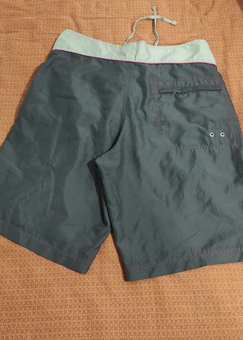 Bohem Gri Bağcıklı Mini Şort - Görsel 4