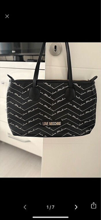 Love moschino askılı siyah çanta