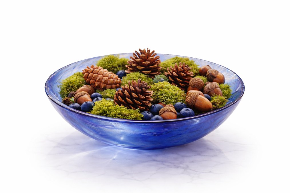 Mavi Tie-Dye Desenli Paşabahçe sunum tabağı. - Görsel 2