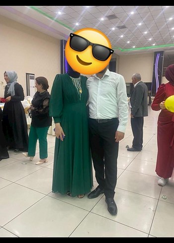 Parlak Yeşil Uzun Kollu Kadın Elbise