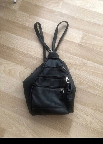 çok kullanışlı  Deri Kadın Sırt Çantası - Görsel 2