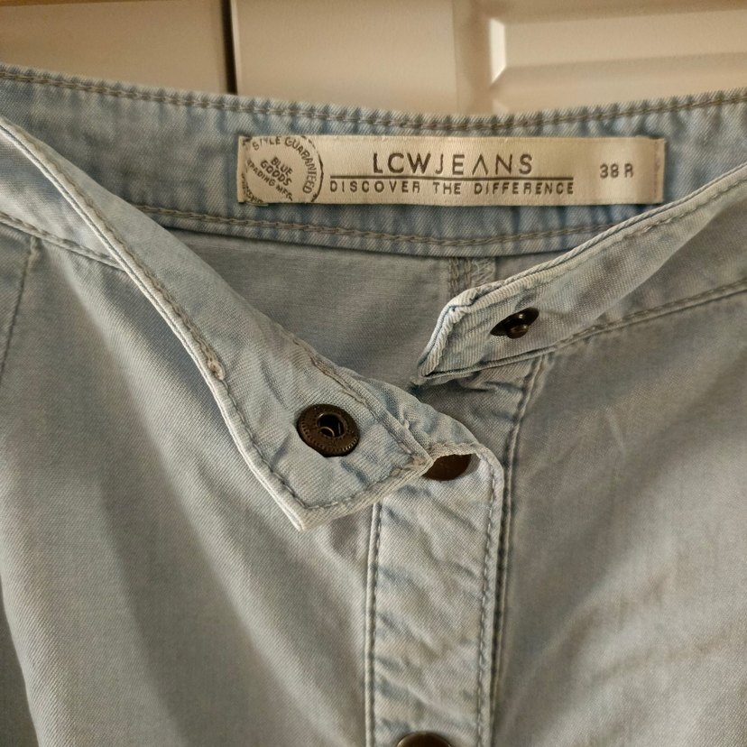 Düğmeli Uzun Keten Etek - Görsel 2