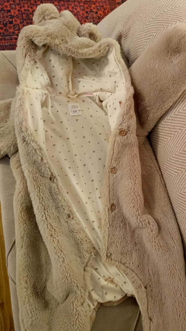 Zara baby unisex kürk tulum - Görsel 5