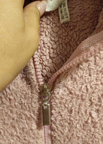 Defacto Pembe Yumuşak Fermuarlı Kız Çocuk Kapüşonlu Sweatshirt
