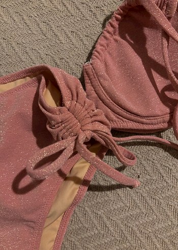 Trendyol & Milla Pembe simli İp Askılı Mini Bikini