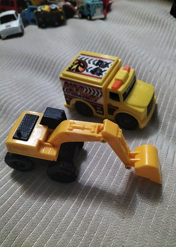 Renkli Sarı Oyuncak İnşaat Araçları Seti - Görsel 4